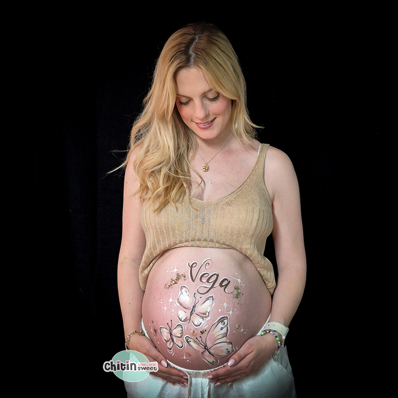 belly painting-elda-embarazada-fotografia-dibujo-mariposas-ecografia-embarazo-alicante-elche-matrona